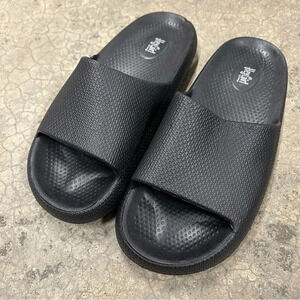 NWOT CORKY'S Hey Girl Parasail Black Waterproof EVA‎ Sandal Flip Flop Slide